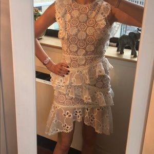 Alexis white lace dress